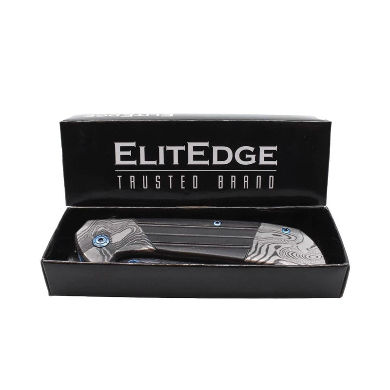 7.75" Titanium & Damascus Folding Knife Tactical - DailySale