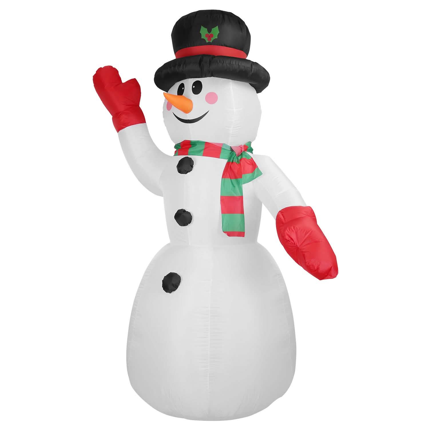 7.9ft Christmas Inflatable Giant Snowman Blow Up with LED Lights Hat Scarf Holiday Decor & Apparel - DailySale