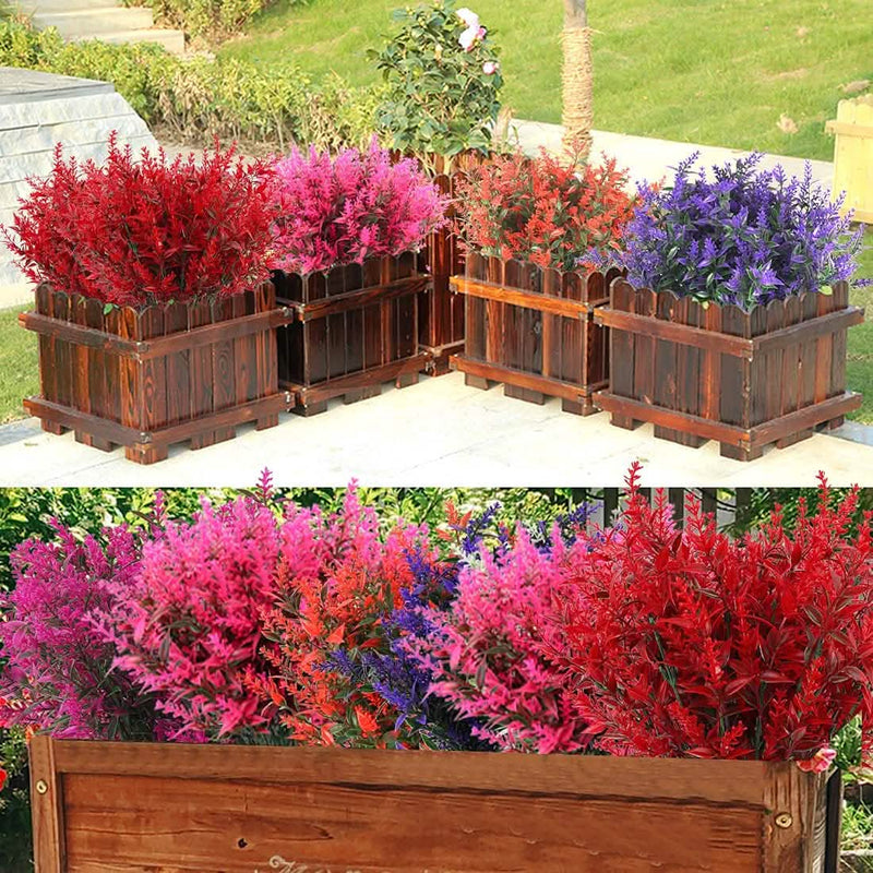 8 Bundles Artificial Lavender Plastic Flower Decorations Furniture & Decor - DailySale