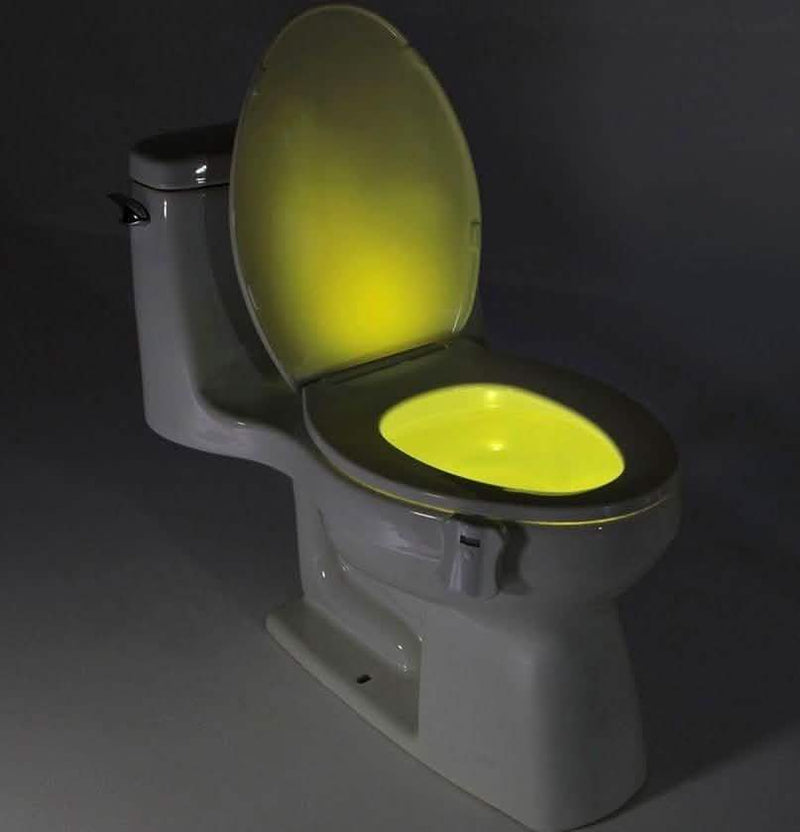 8-Color LED Sensor Motion-Activated Bathroom Toilet Light Home Essentials - DailySale