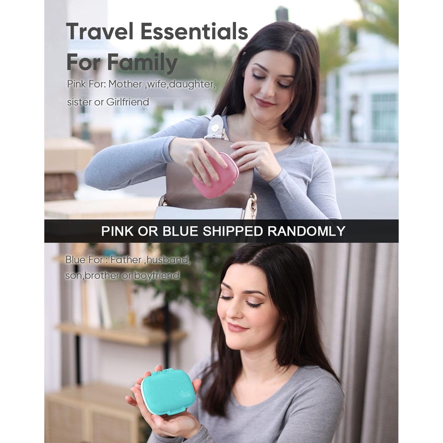 8 Compartments Travel Pill Organizer Wellness - DailySale