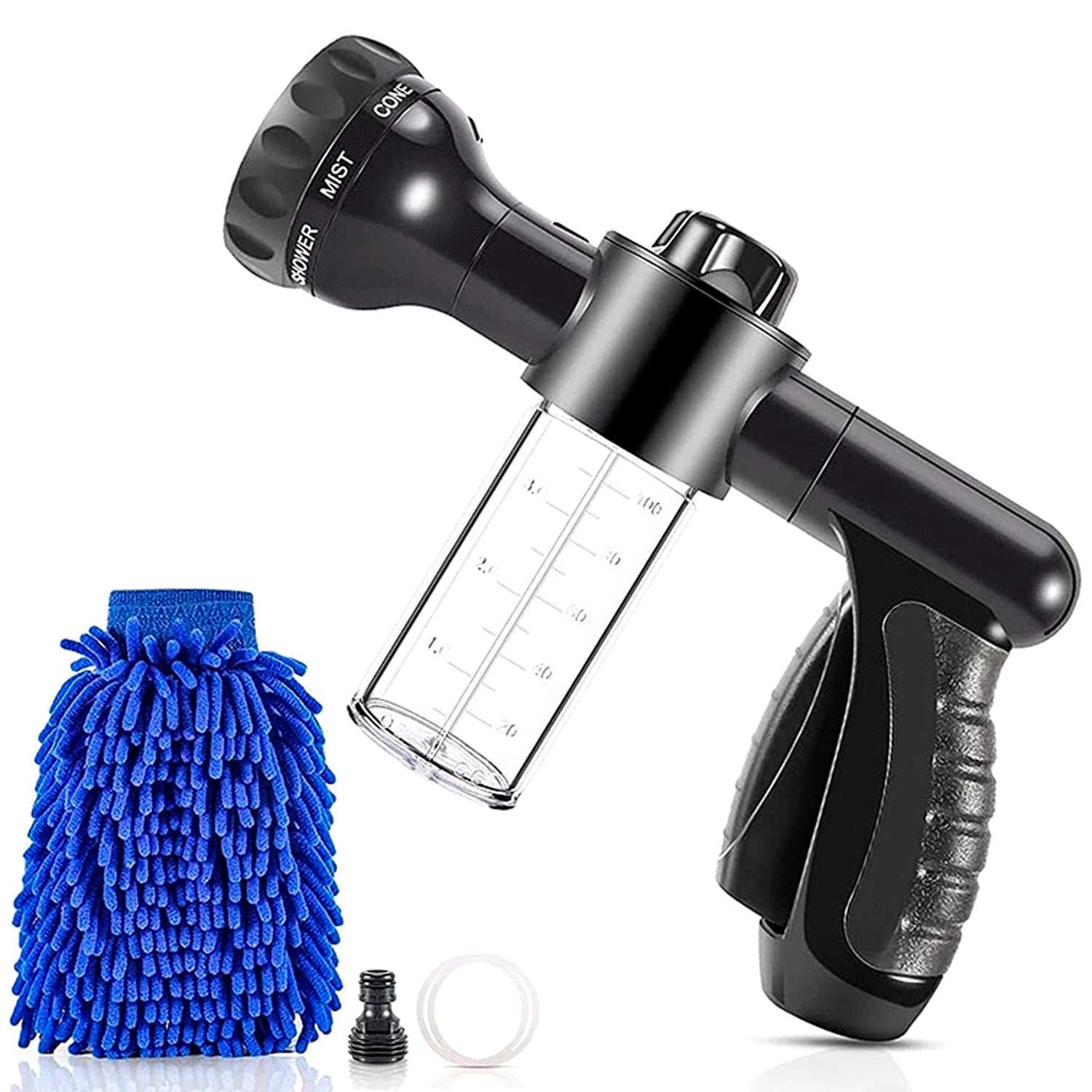 8-in-1 Foam Garden Hose Nozzle Soap Sprayer Automotive - DailySale