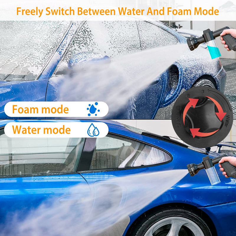 8-in-1 Foam Garden Hose Nozzle Soap Sprayer Automotive - DailySale