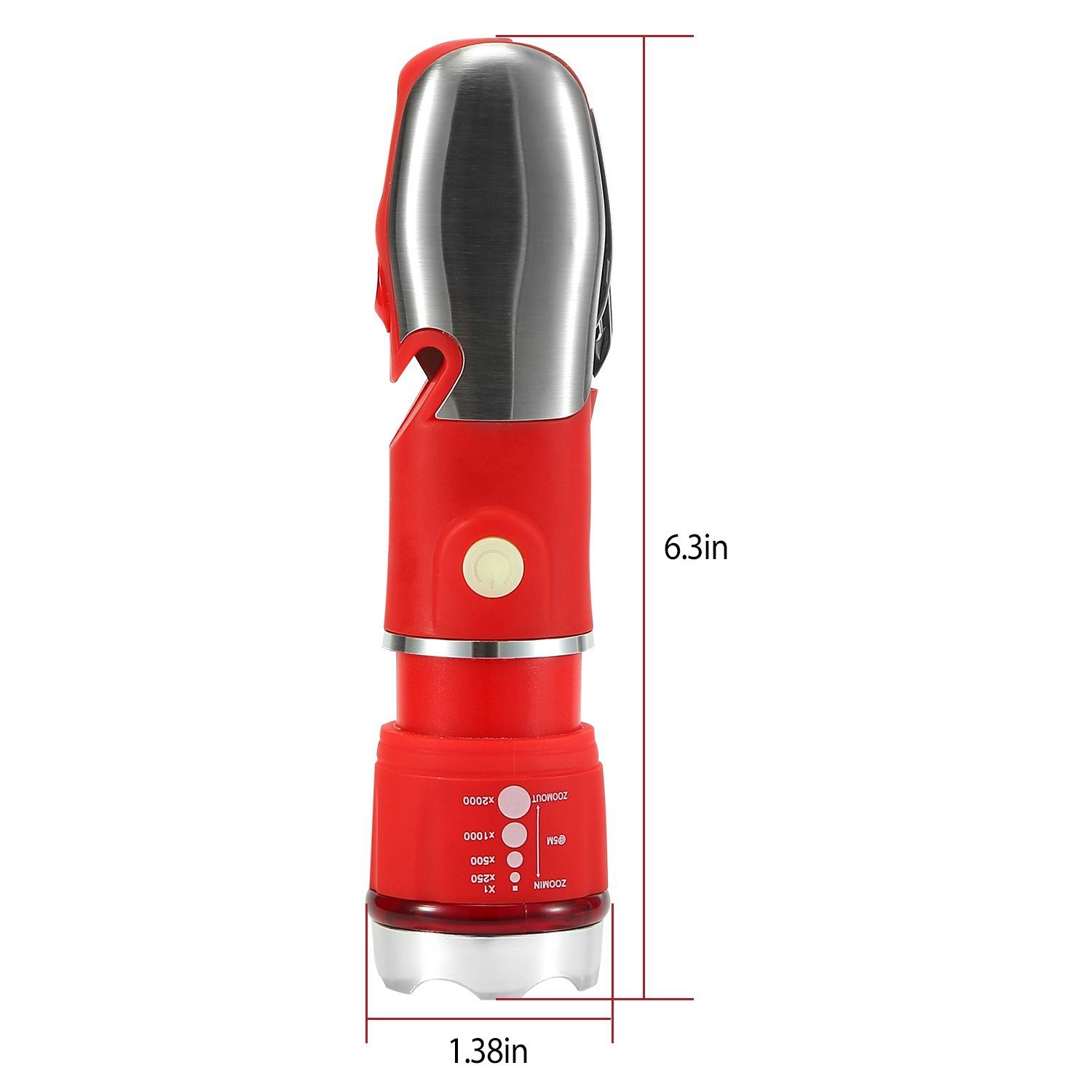 8-in-1 Multi-Tool Hammer Zoomable Emergency Flashlight Sports & Outdoors - DailySale