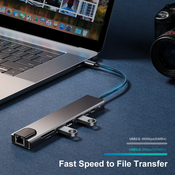 8-in-1 USB 3.0 Hub Computer Accessories - DailySale