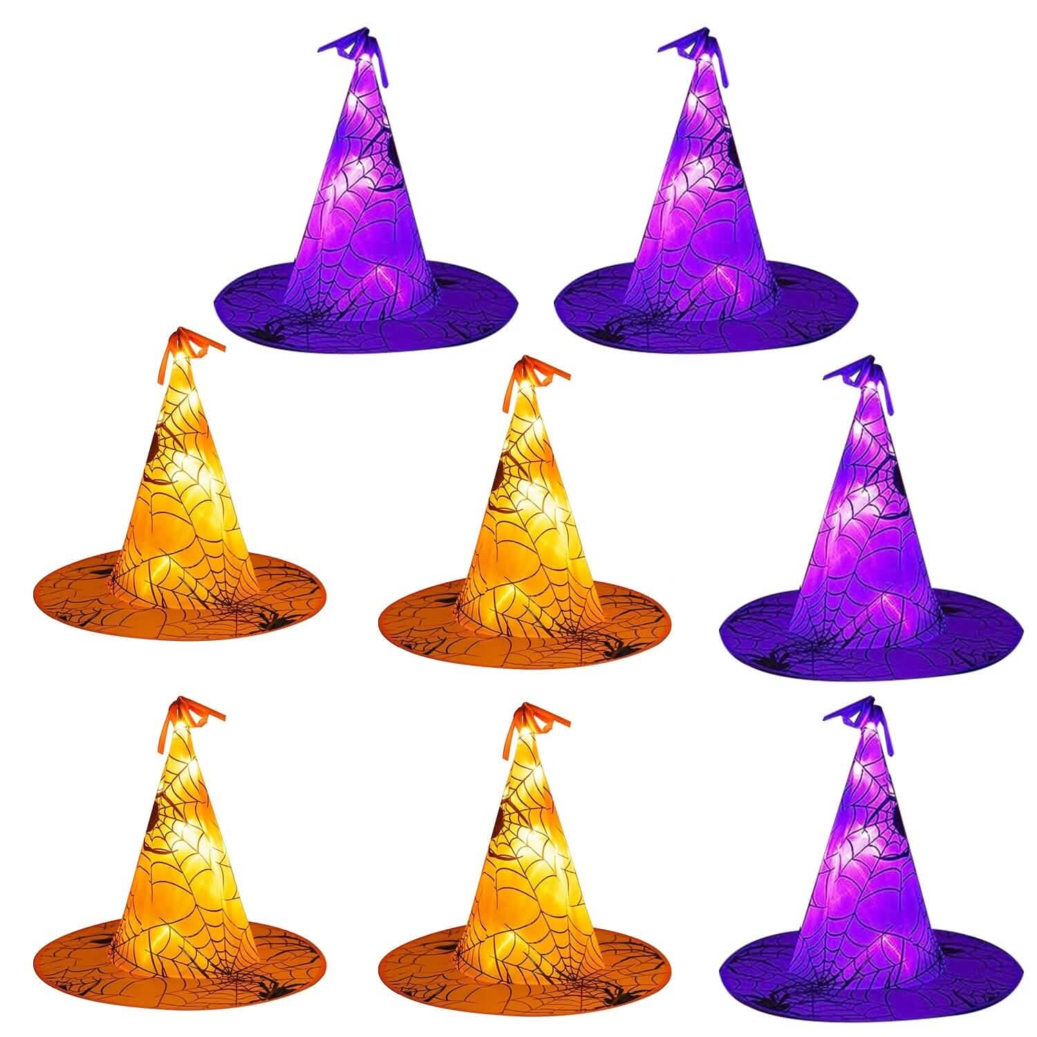 8-Pack: 13ft Witch Hat Hanging String LED Light Holiday Decor & Apparel - DailySale
