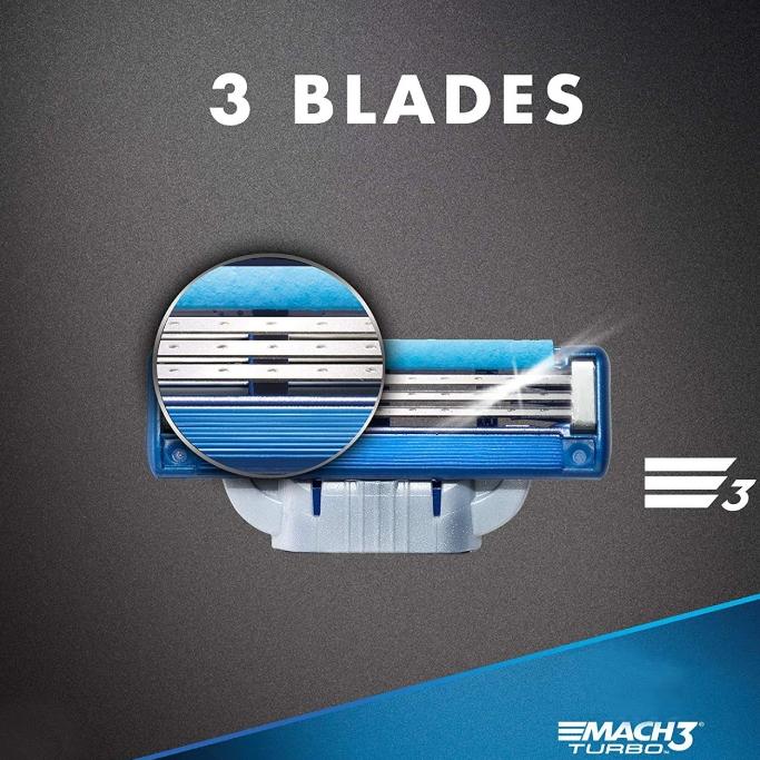 8-Pack: Gillette Mach3 Turbo Men's Razor Blades Men's Grooming - DailySale