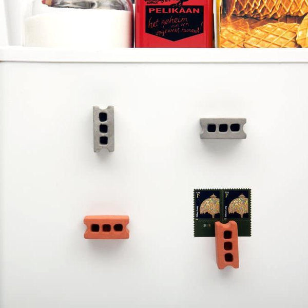 8-Pack: Multicolored Kikkerland Cinder Block Magnets Everything Else - DailySale