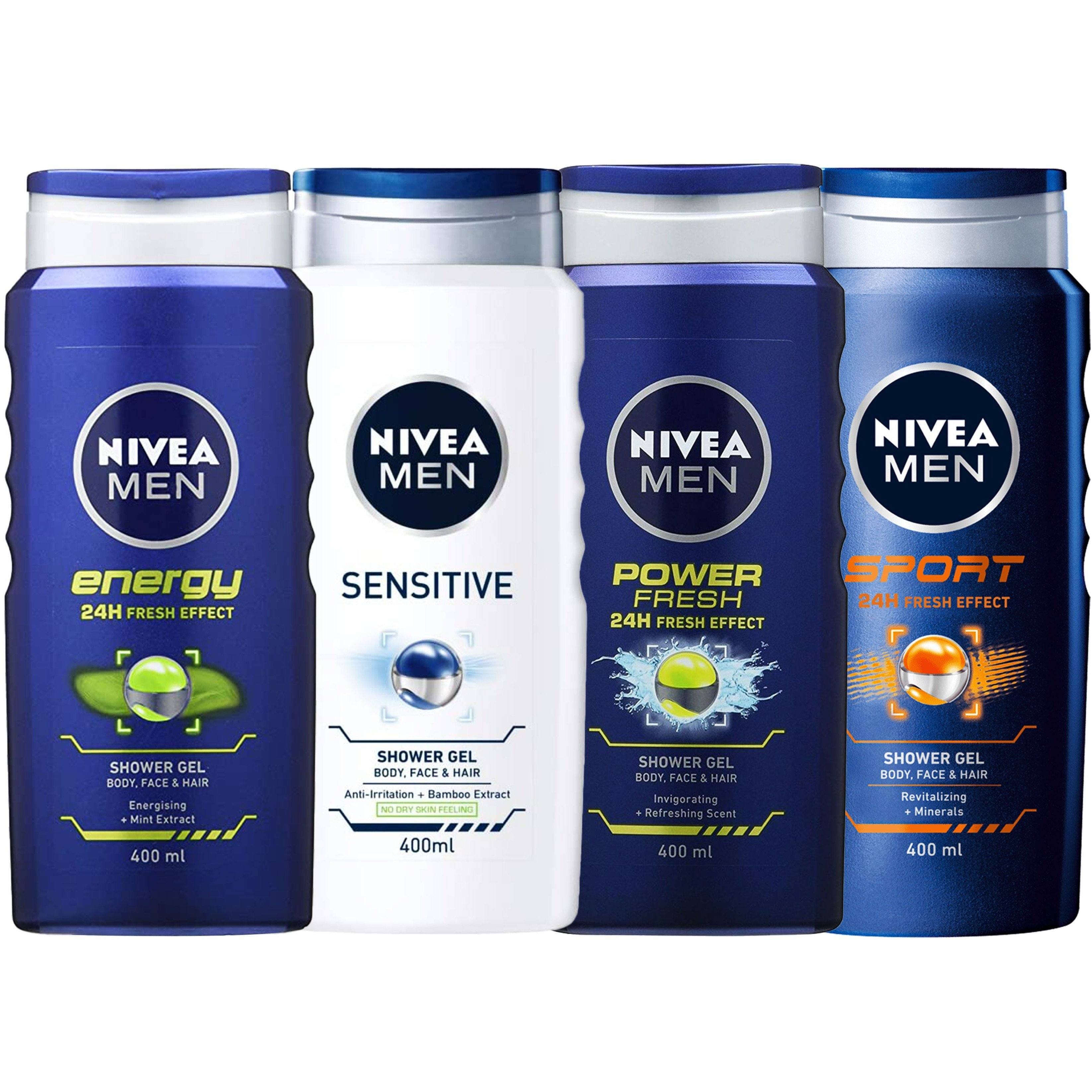 8-Pack: Nivea Men 3-in-1 Shower Gel 400ML Men's Grooming - DailySale