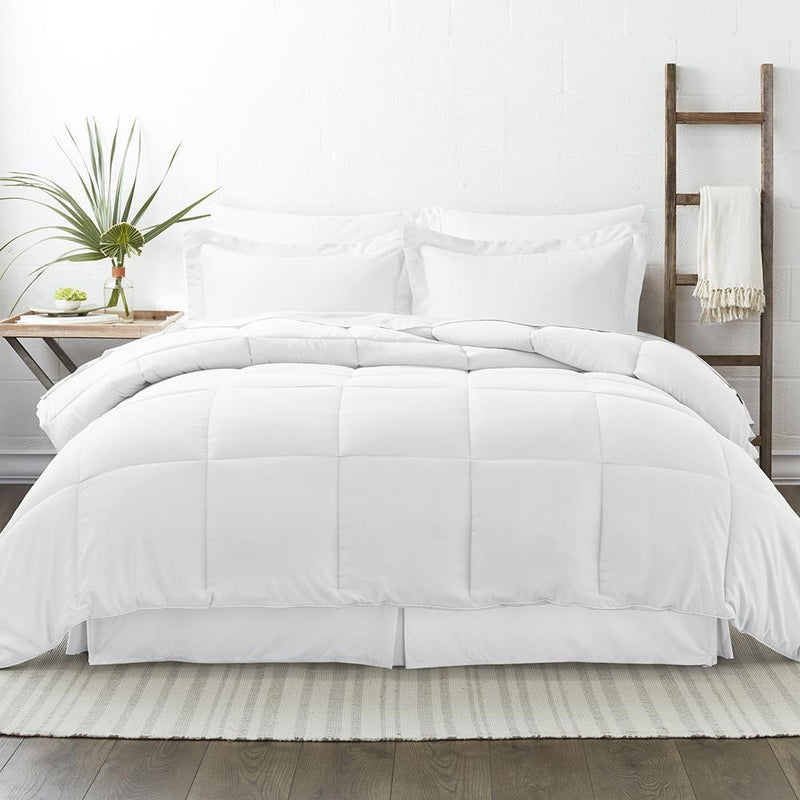 8-Piece: Bed in a Box Hypoallergenic Double Brushed Deep Pocket Set Bedding Twin White - DailySale