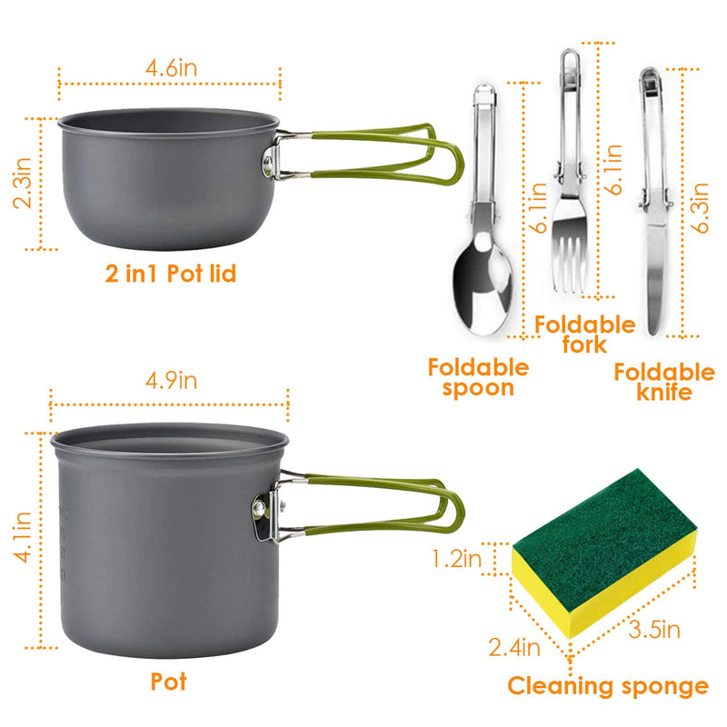8-Piece: Camping Cooking Ware Set Sports & Outdoors - DailySale