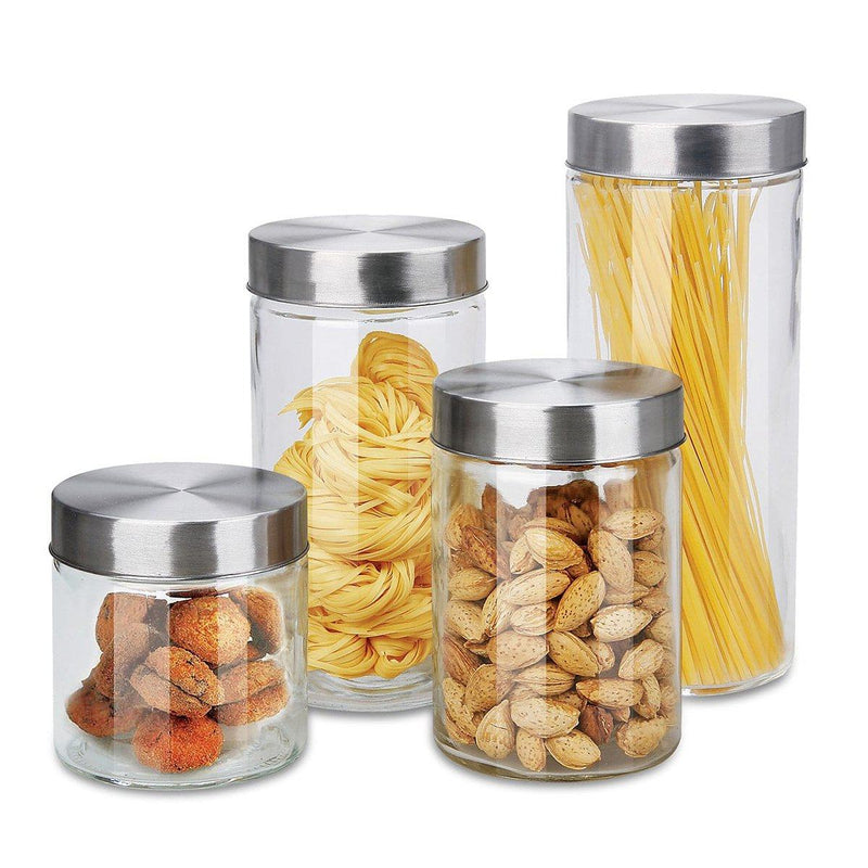 8-Piece: Glass Canister Set Kitchen & Dining 1-Pack - DailySale