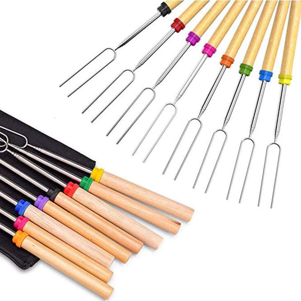 8-Piece Set: Marshmallow Roasting Sticks with Wooden Handle Garden & Patio - DailySale