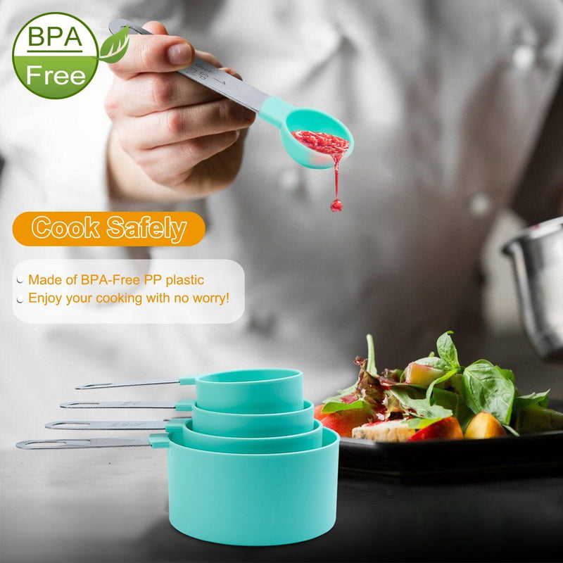 8-Piece Set: Plastic Measuring Spoon Cups Kitchen & Dining - DailySale