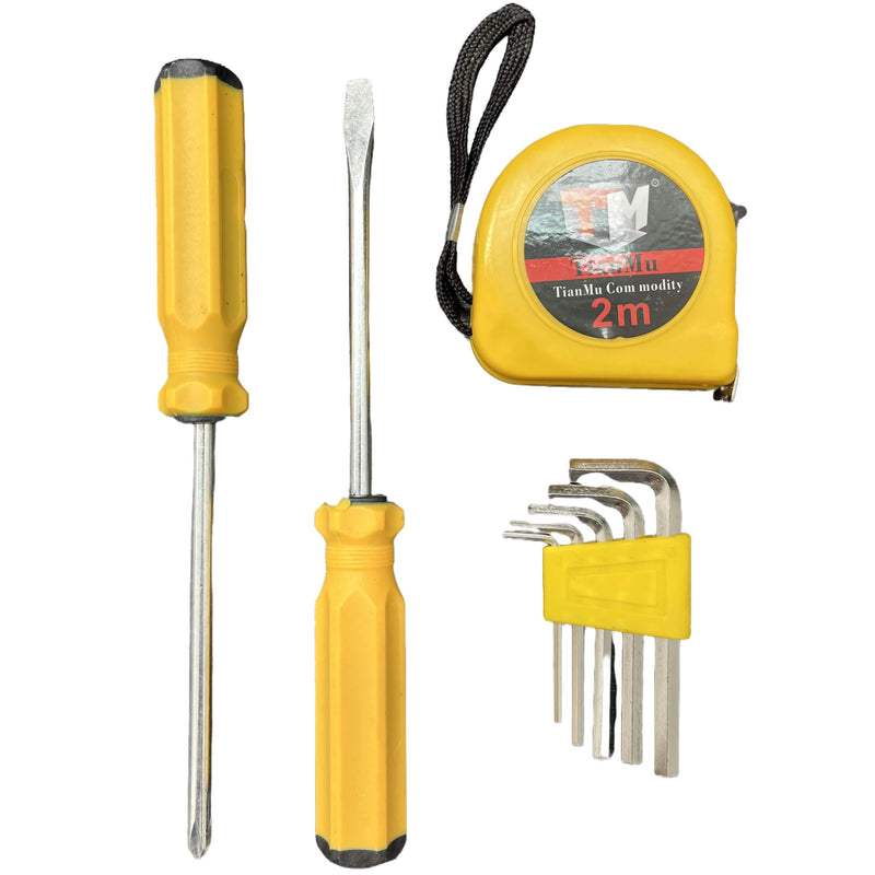 8-Piece: Tool Set with Measuring Tape, Screw Drivers, Hex Wrenches Home Improvement - DailySale