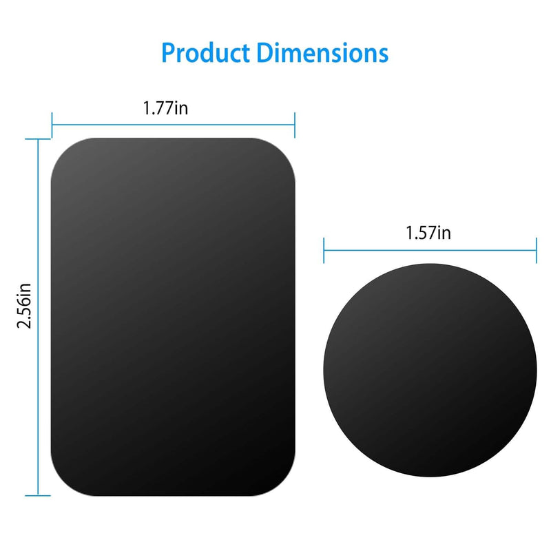 8-Piece: Universal Metal Plates with Strong Adhesive Automotive - DailySale