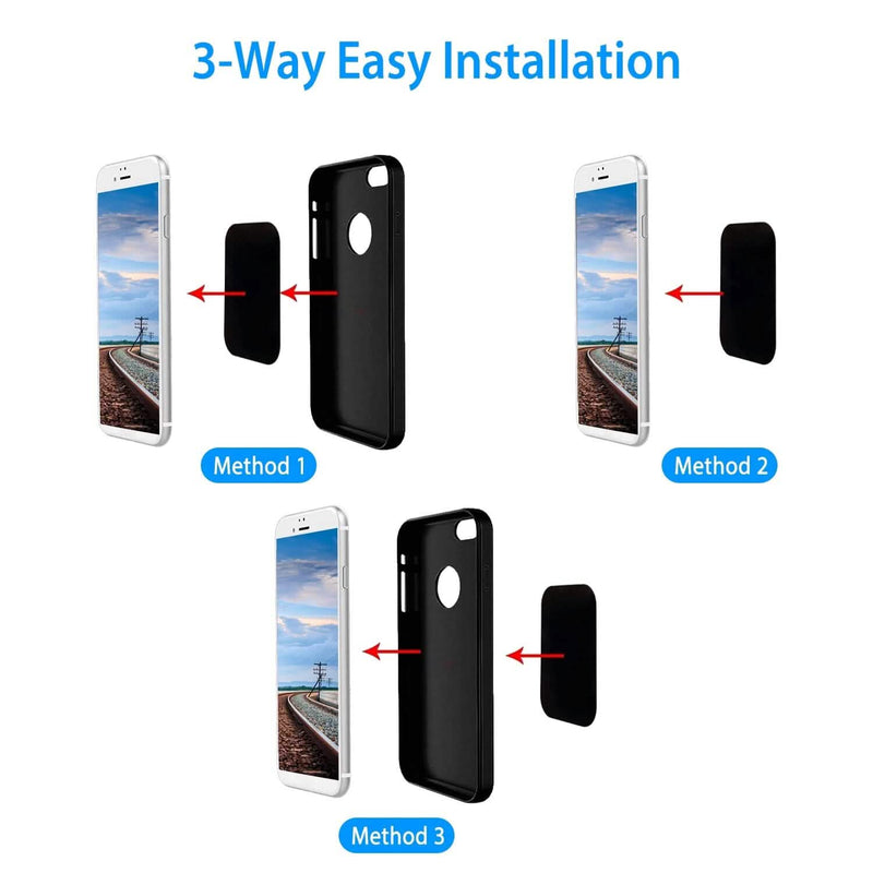 8-Piece: Universal Metal Plates with Strong Adhesive Automotive - DailySale