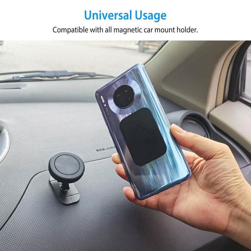 8-Piece: Universal Metal Plates with Strong Adhesive Automotive - DailySale
