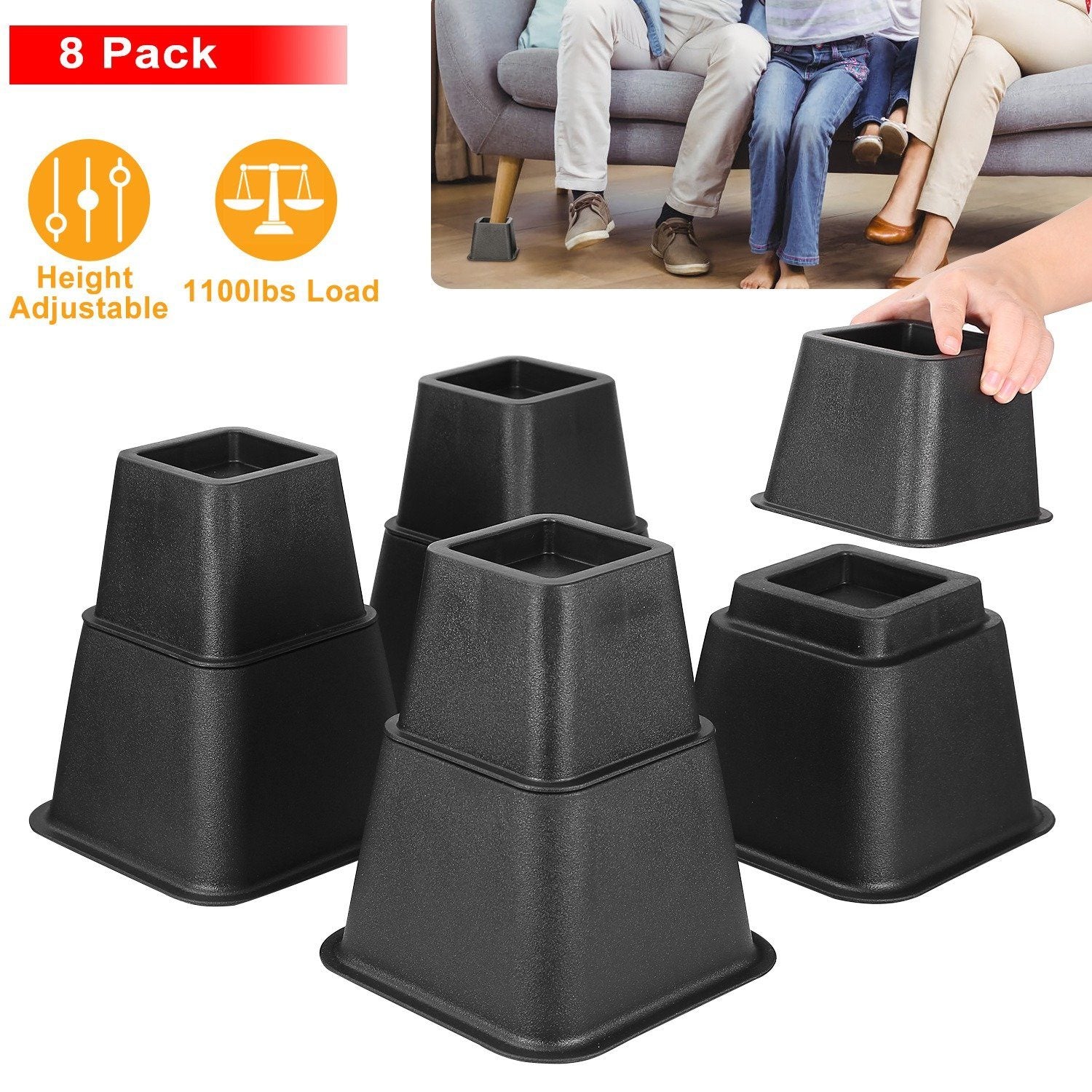 8-Pieces: Furniture Risers Home Improvement - DailySale