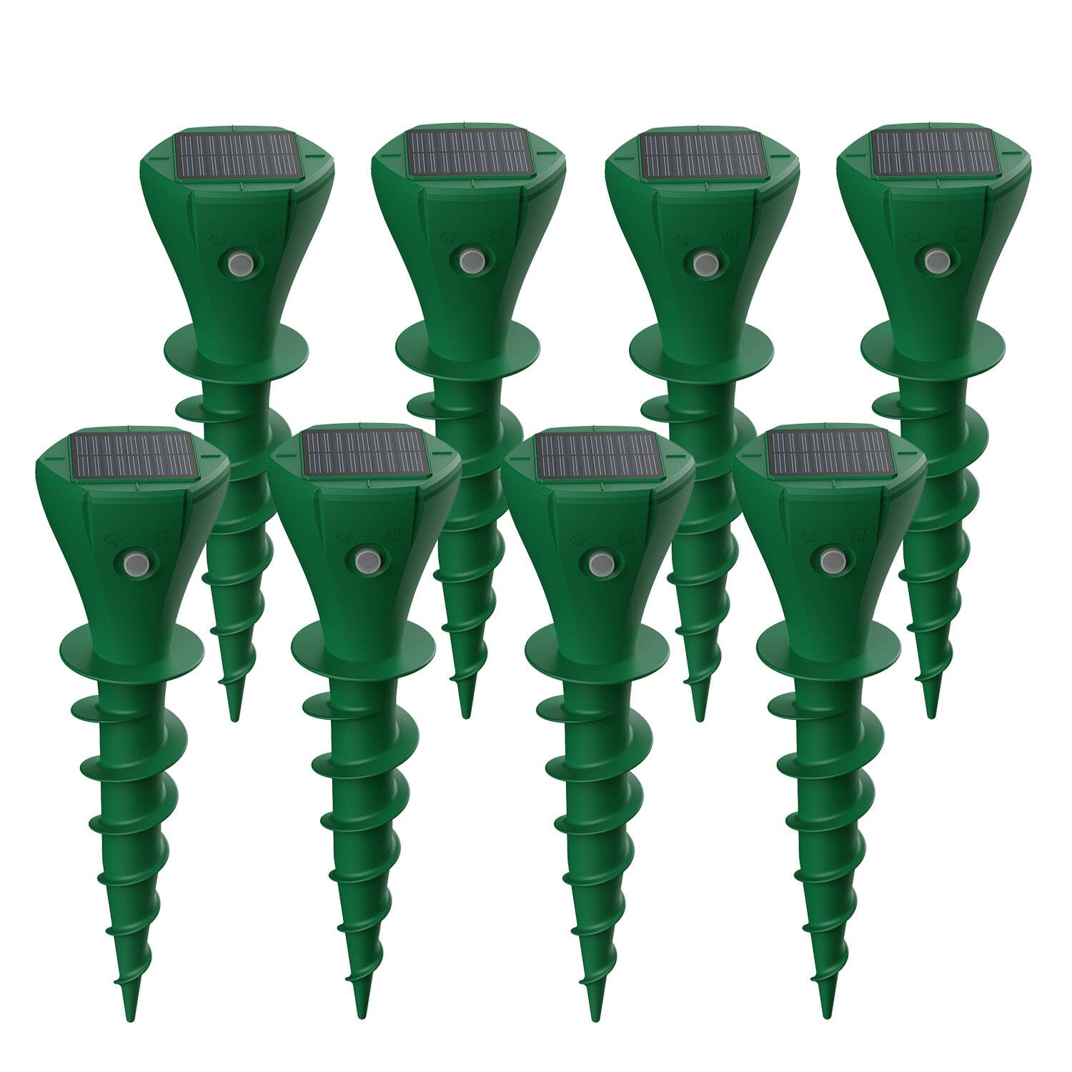 8-Pieces: Solar Powered Repellent Waterproof Solar Vibration Stake Pest Control - DailySale