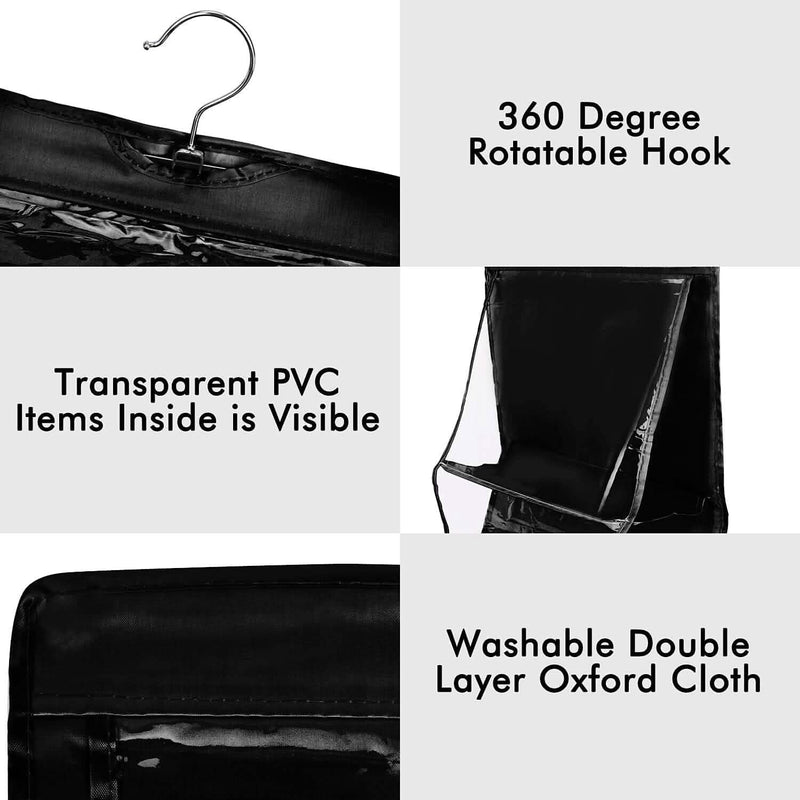 8 Pocket Hanging Purse Organizer Handbag Storage Hanger Closet & Storage - DailySale