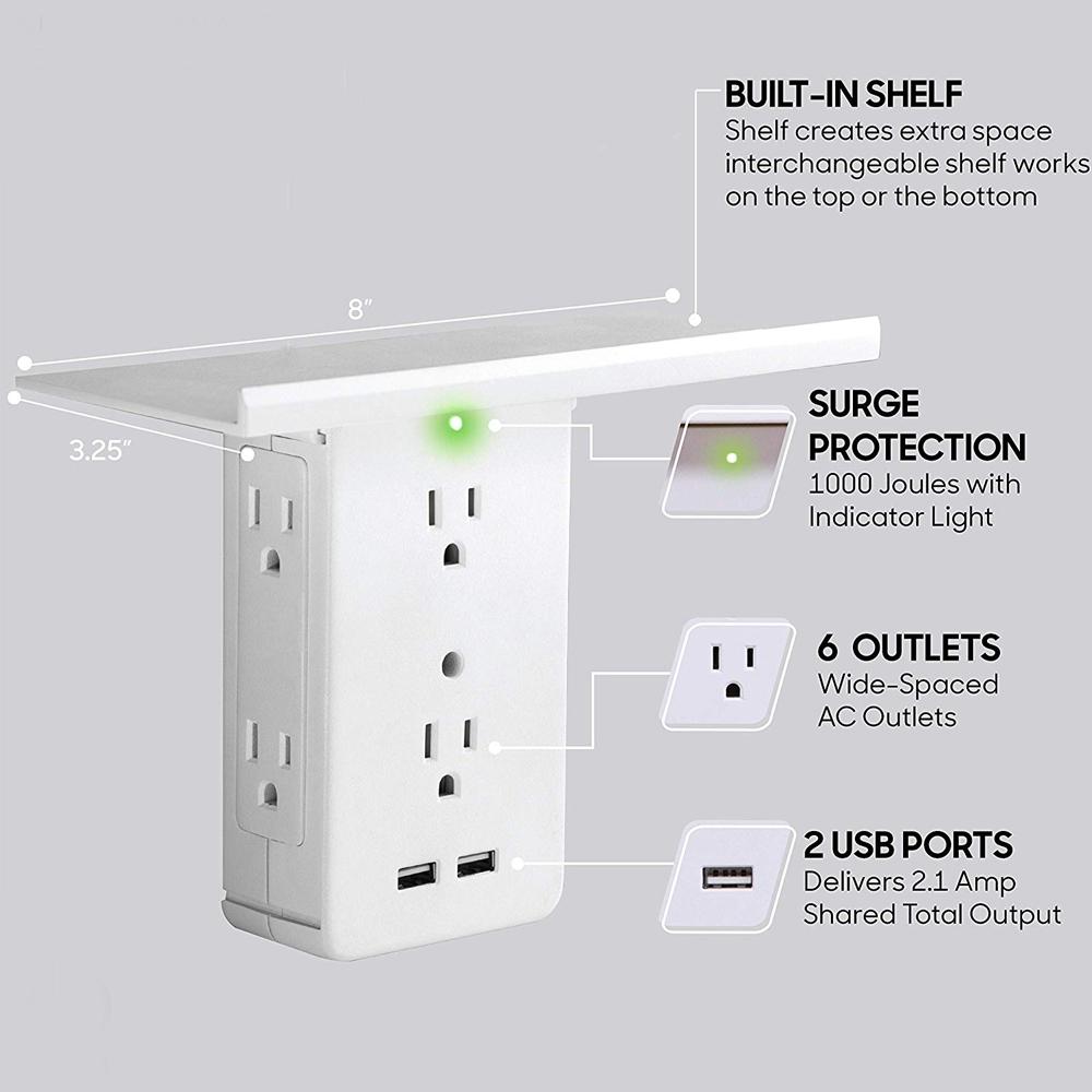 8-Port Multi-Function US Standard Socket Home Essentials - DailySale