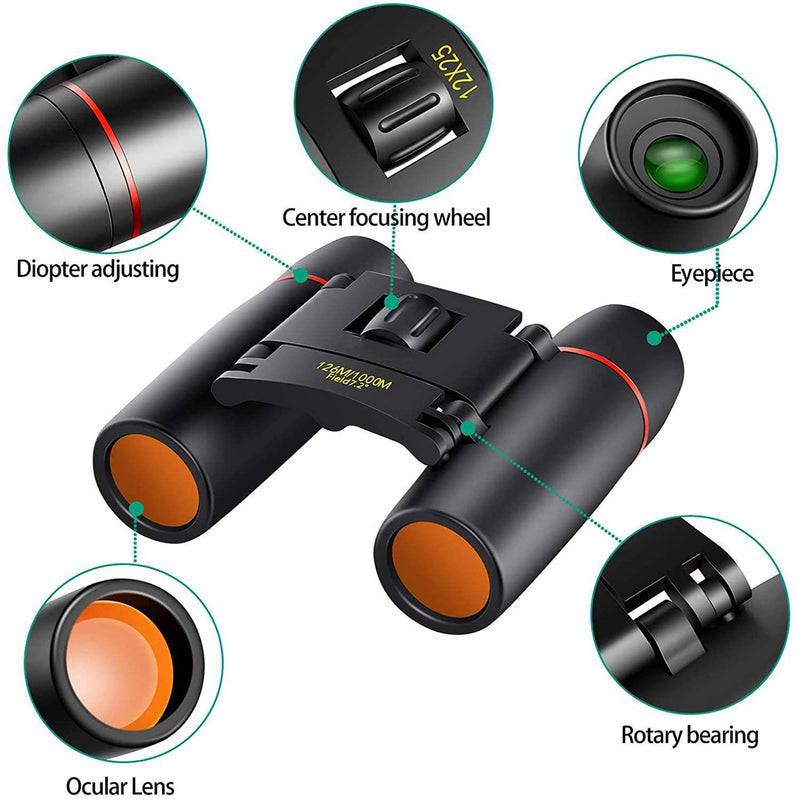 8 x 21 Small Pocket Binoculars Compact Outdoor Lighting - DailySale