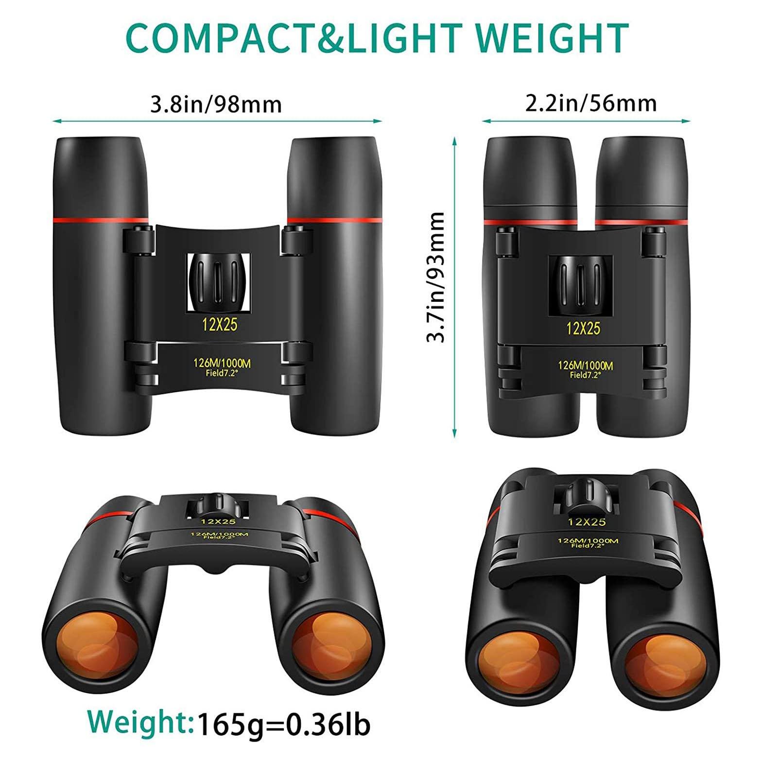 8 x 21 Small Pocket Binoculars Compact Outdoor Lighting - DailySale