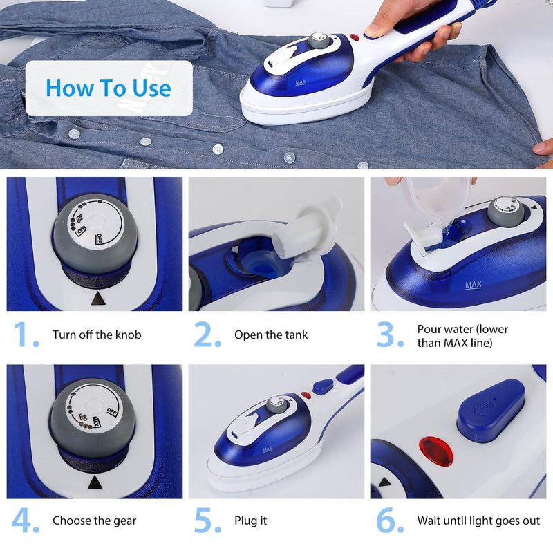 800W Portable Iron Garment Steamer Household Appliances - DailySale