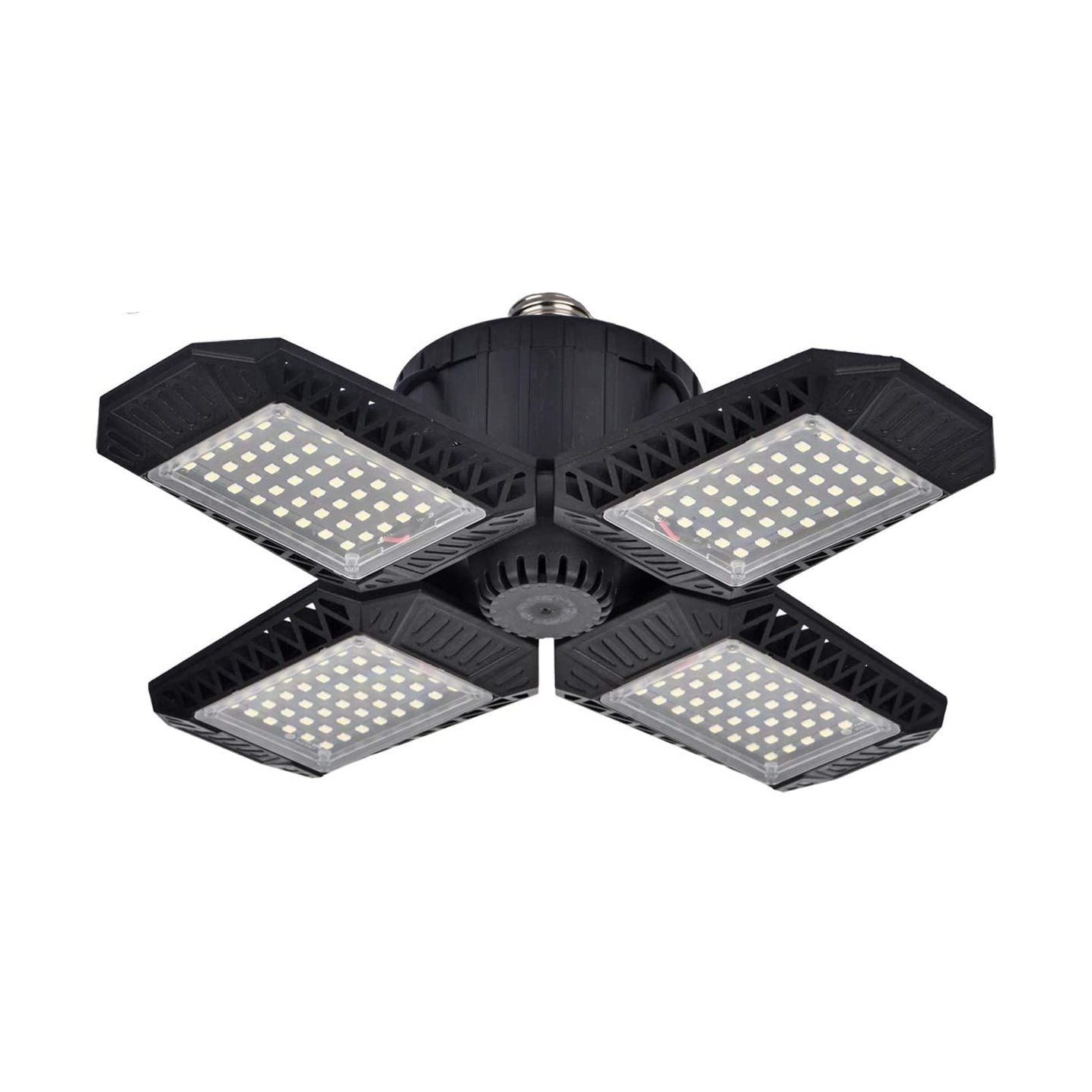 80W Deformable LED Garage Ceiling Lights with 4 Adjustable Panels Indoor Lighting - DailySale