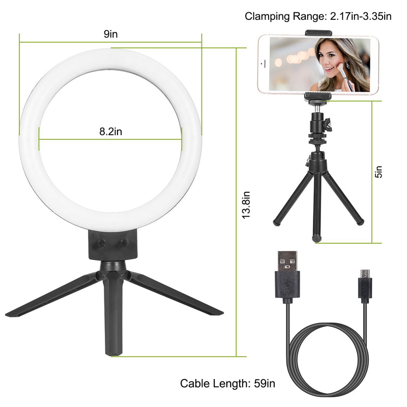 9" Dimmable LED Ring Light with Tripod Mobile Accessories - DailySale