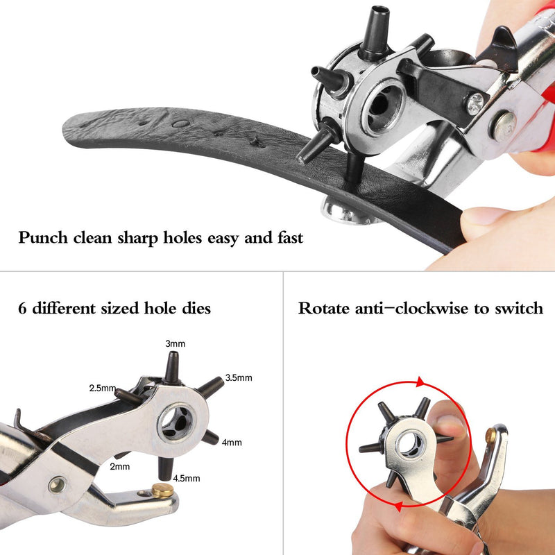 9" Heavy Duty Belt Hole Punch Hand Pliers Everything Else - DailySale