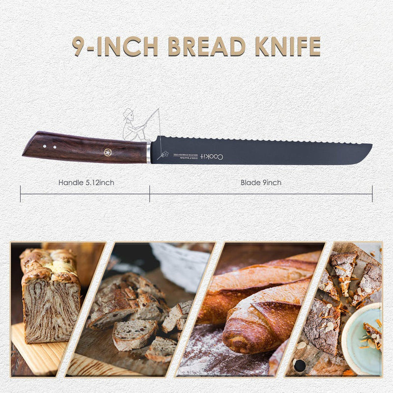 9 Inches Serrated Edge Bread Knife Kitchen Tools & Gadgets - DailySale