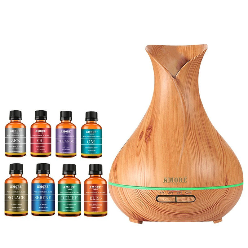 9-Pack: Ultrasonic Diffuser with Optional Essential Oil Gift Set Wellness & Fitness No. 1 - DailySale