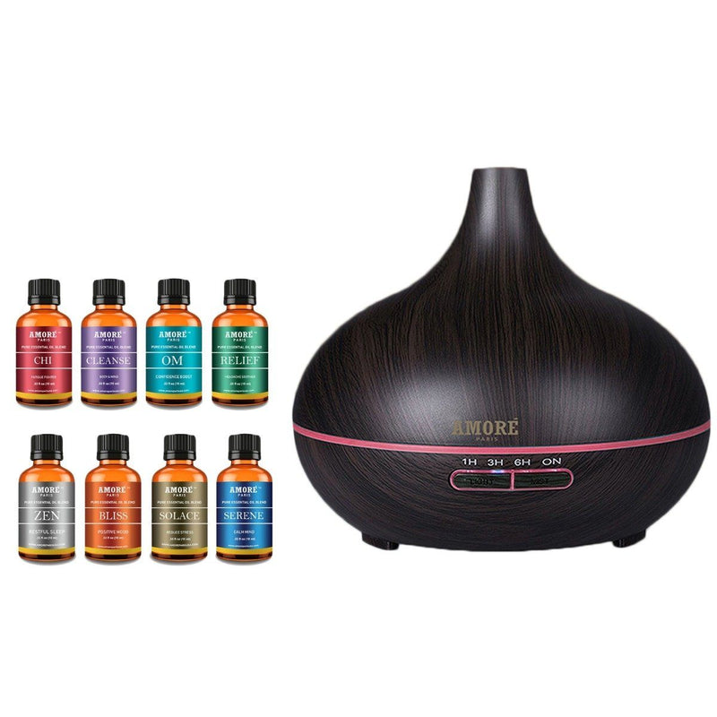 9-Pack: Ultrasonic Diffuser with Optional Essential Oil Gift Set Wellness & Fitness No. 5 - DailySale