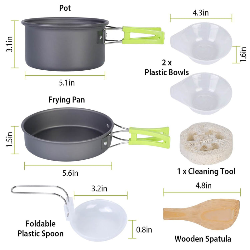 9-Piece: Camping Cookware Set Sports & Outdoors - DailySale