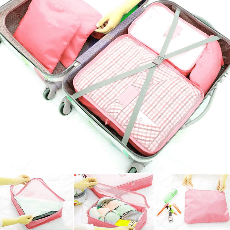9-Piece: Clothes Storage Bags Water-Resistant Travel Luggage Organizer