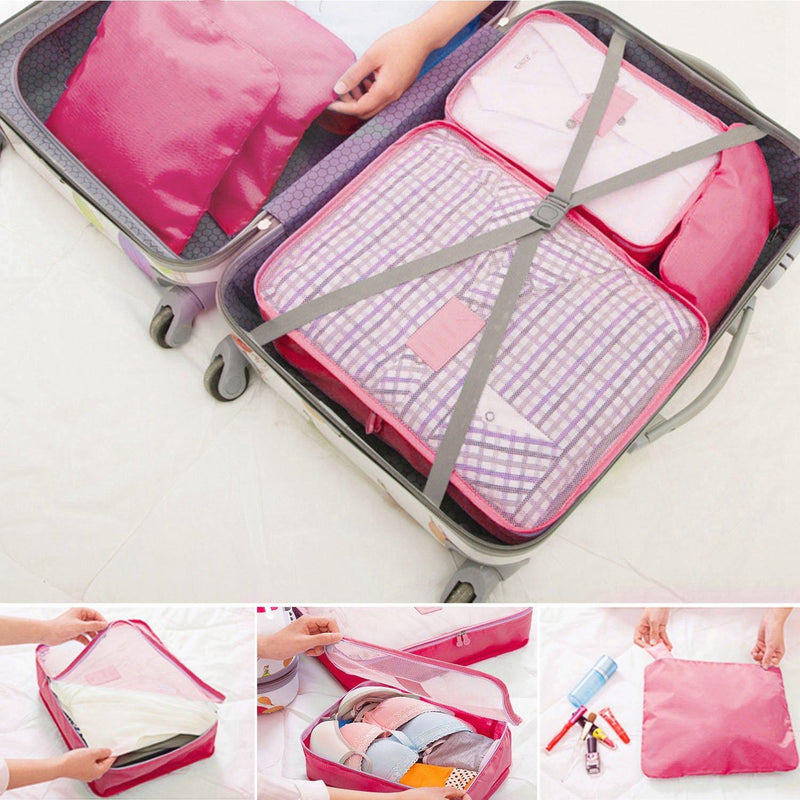 9-Piece: Clothes Storage Bags Water-Resistant Travel Luggage Organizer