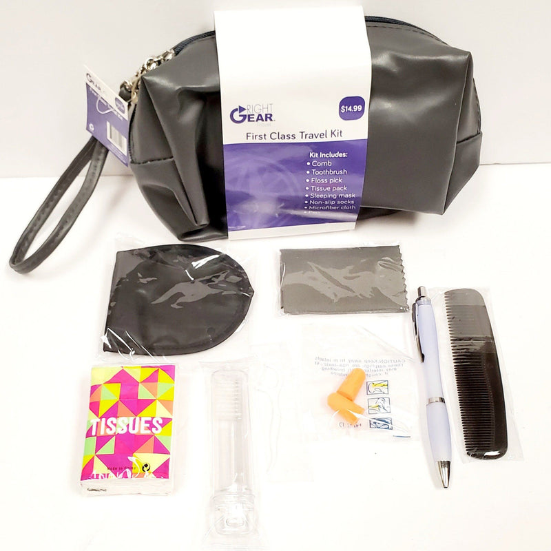9-Piece: First Class Travel Kit with Toiletry Bag Beauty & Personal Care - DailySale