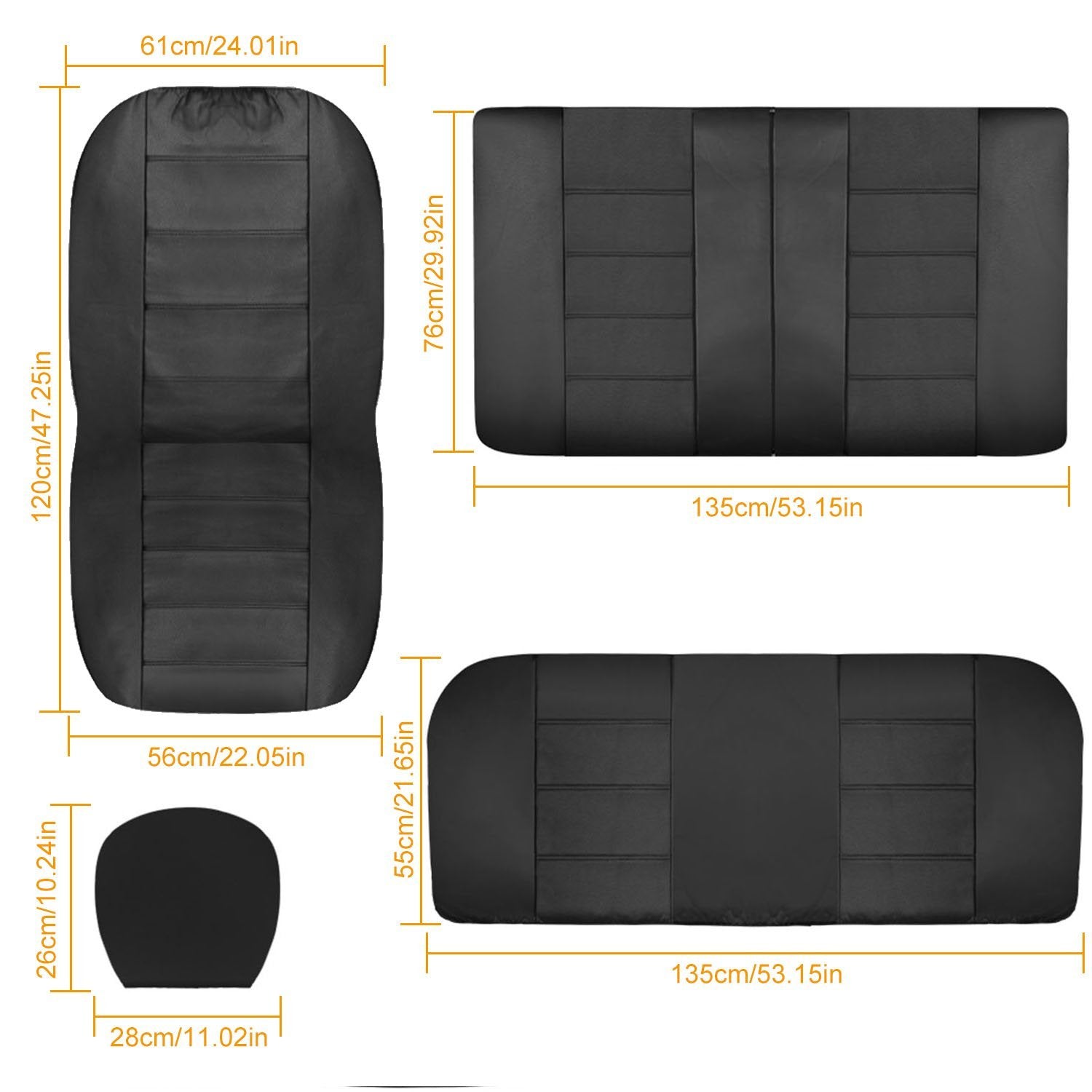 9-Piece Set: PU Leather Car Seat Cover Automotive - DailySale