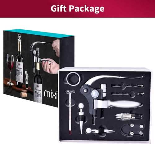 9-Piece Set: Wine Opener Set with Corkscrew, Foil Cutter, Thermometer, Stoppers & More Kitchen Tools & Gadgets - DailySale