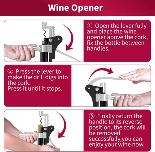 9-Piece Set: Wine Opener Set with Corkscrew, Foil Cutter, Thermometer, Stoppers & More Kitchen Tools & Gadgets - DailySale