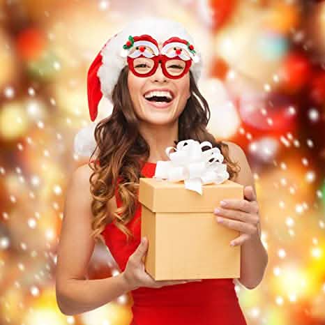 9-Pieces: Christmas Glitter Party Glasses Frame Holiday Decor & Apparel - DailySale