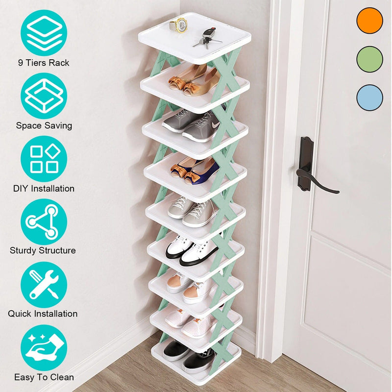 Large Shoe Organizer Storage Boxes, iMounTEK Stackable Plastic Transparent  Boot Storage Organizer Space Saving Foldable Shoe Rack Shoes Container Bin  Holder Easy Assembly White 6 Pack 