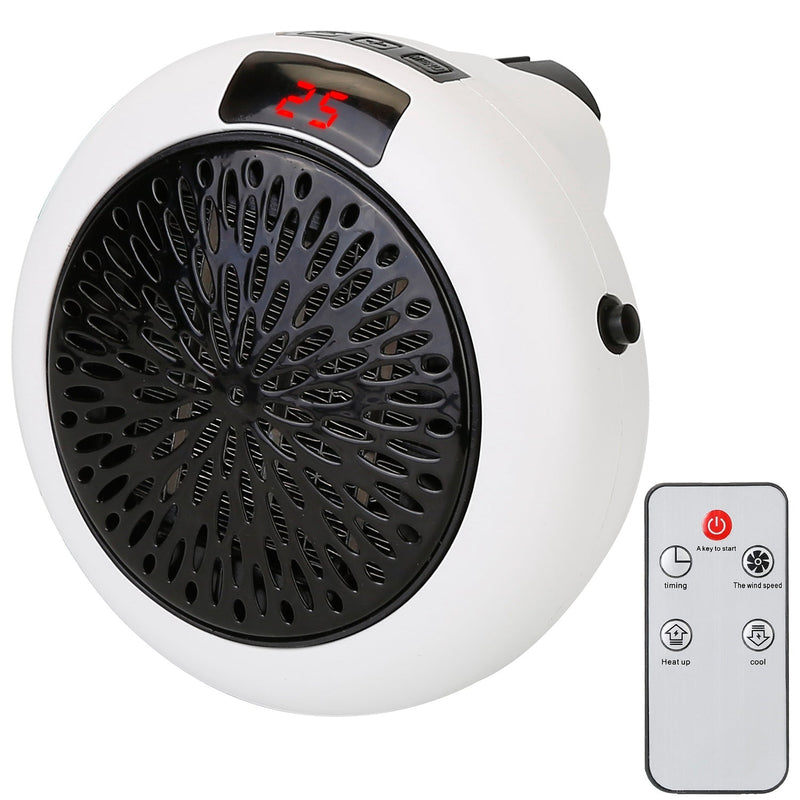 900W Portable Heater Fan with Remote Control Household Appliances - DailySale