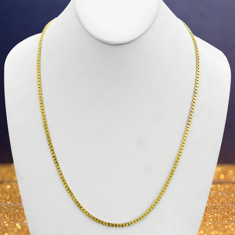 Gold Magic Herringbone Flat Chain Necklace - Size: 18" - DailySale, Inc