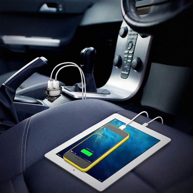 90W 3 Ports Fast Car Charger USB and Type C Automotive - DailySale