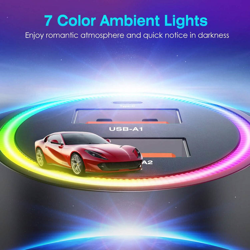 90W 3 Ports Fast Car Charger USB and Type C Automotive - DailySale