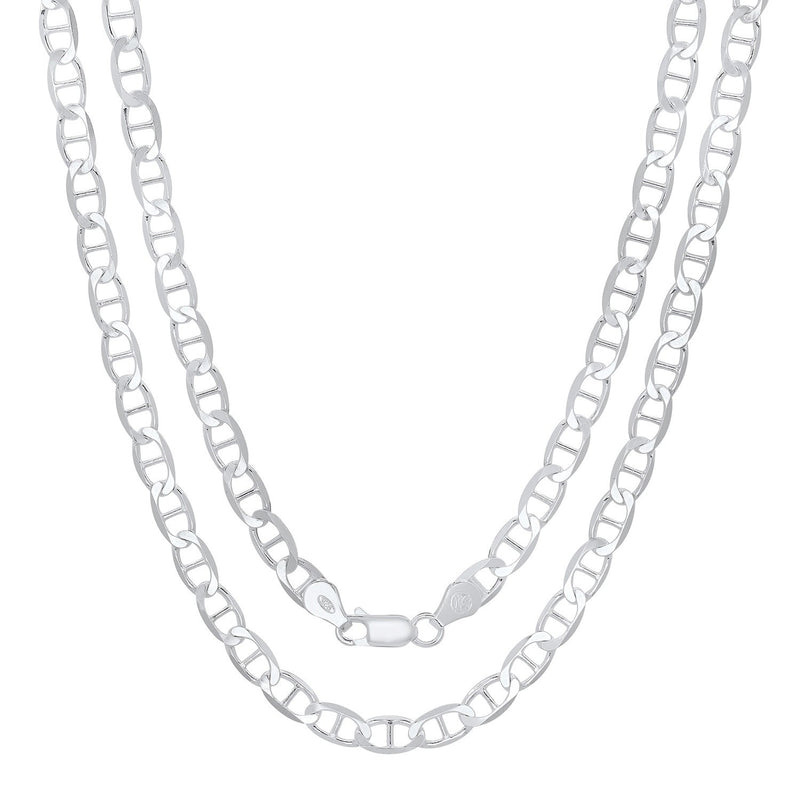 925 Flat Mariner Marina Gucci Chain Necklaces 4MM 16" - DailySale