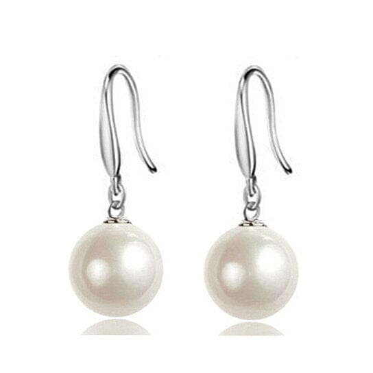 925 Silver Filled High Polish Finish Elegant Statement Pearl Earrings Earrings - DailySale